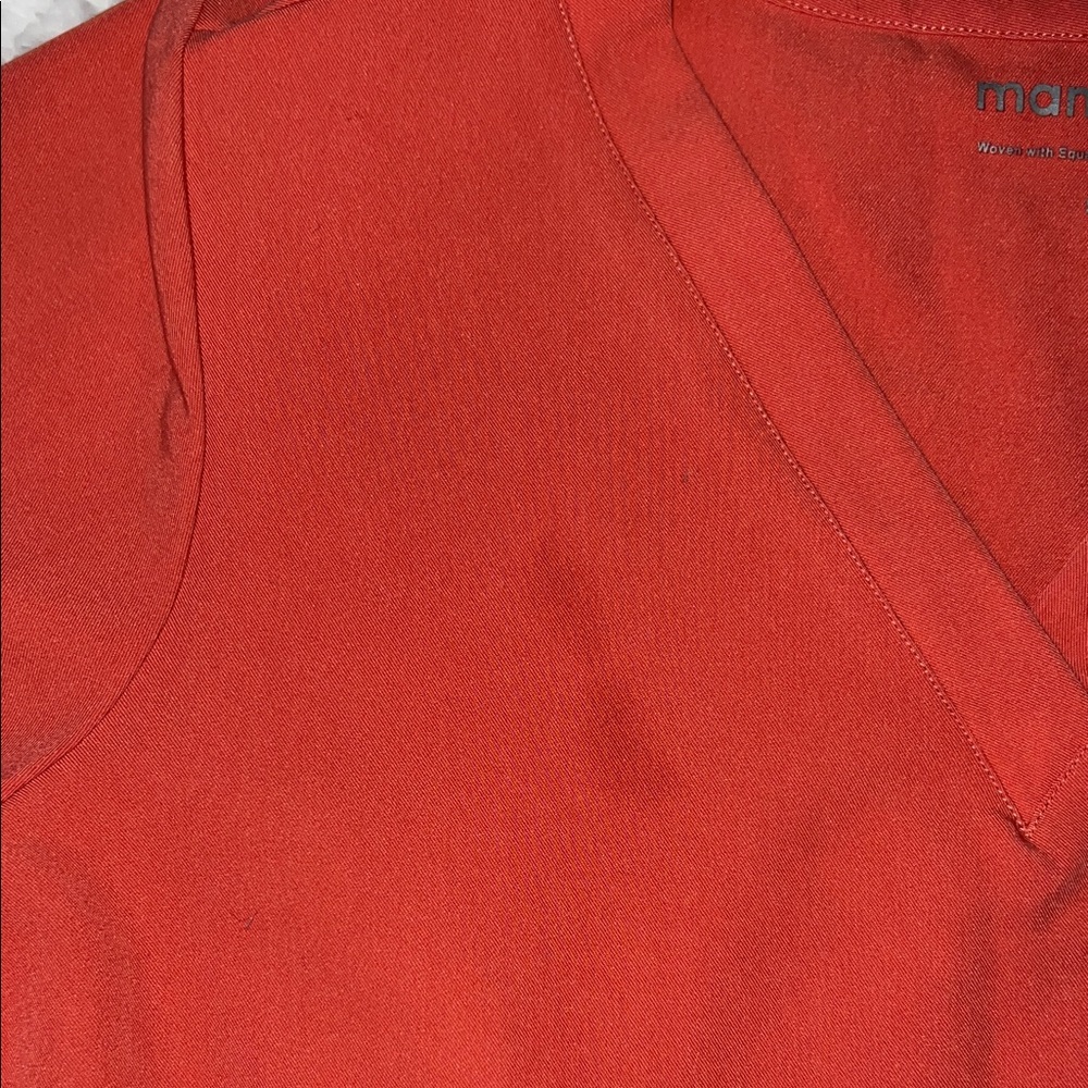 Mandala  Coral V-Neck Scrub Top - Picture 4 of 5